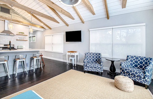 Lakeside House | Fully-renovated lakefront home with beach cabana, association beach, & firepit