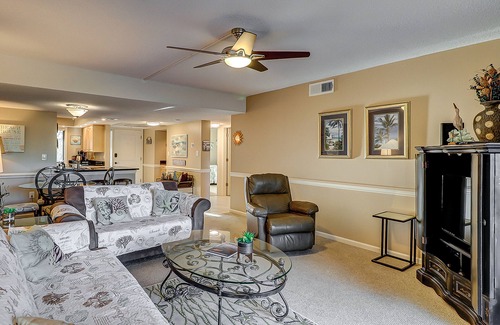 Folly Field Villa | Fun island retreat with pool, hot tub, beach access & balcony