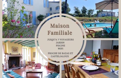 Sauviac House | Gîte avec piscine près de Bazas et Langon