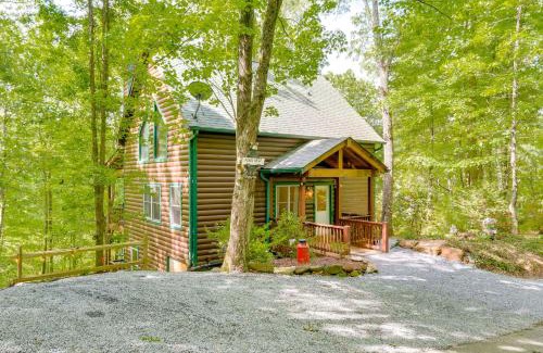 Unaka House | Game Room and 3-Story Deck at Lake Hiwassee Hideaway