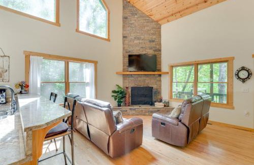 Unaka House | Game Room and 3-Story Deck at Lake Hiwassee Hideaway