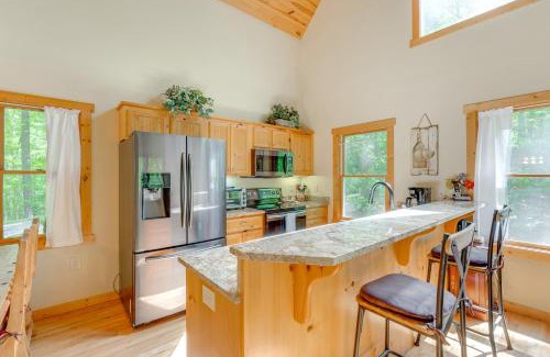 Unaka House | Game Room and 3-Story Deck at Lake Hiwassee Hideaway