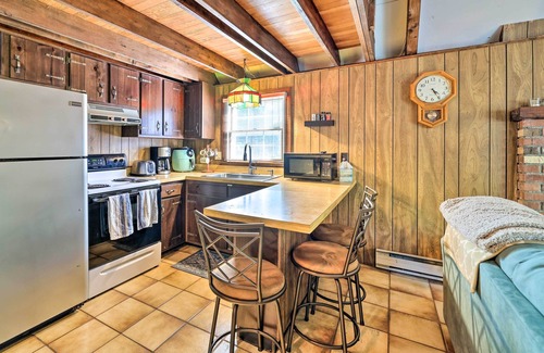 Pocono Lake Cottage | Game Room & Fire Pit: Tree-lined Pocono Lake Cabin