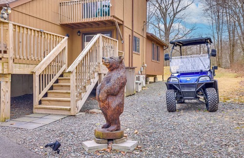 Locust Lake Village House | Game Room & Golf Cart: 'Bear Den' Pocono Lake Home