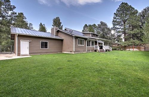 Pinetop-Lakeside House | Game Room, Yard, Deck and Fireplace Lakeside Home