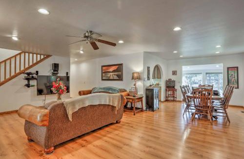 Pinetop-Lakeside House | Game Room, Yard, Deck and Fireplace Lakeside Home