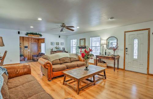 Pinetop-Lakeside House | Game Room, Yard, Deck and Fireplace Lakeside Home