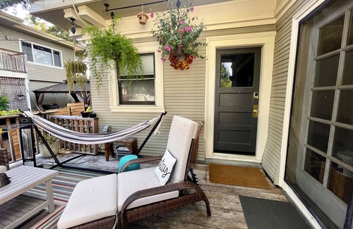 Vallejo House | Garden Suite: Private Deck, Saltwater Hot Tub & Fast Wi-Fi