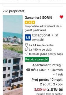 Eforie Nord Apartment | Garsonieră SORIN