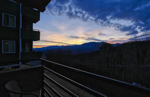 Chalet Village Condo | Gatlinburg Condo with Stunning Mountain Views, Pool, WIFI & Minutes from Ober!