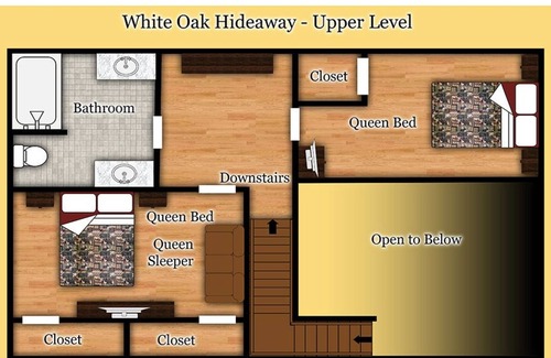 White Oak Lodge Cabin | Gatlinburg - White Oak Hideaway - 3 Bedroom - Sleeps 8