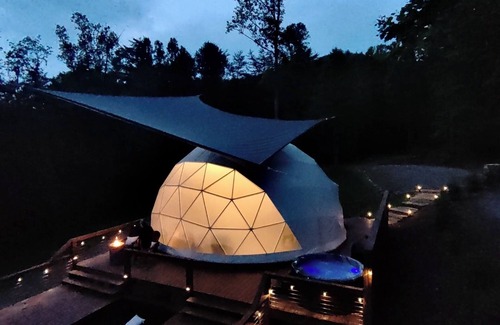 Hiawassee Cabin | Glamping Dome Lake and Mountain Views Hot Tub