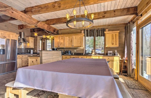Maggie Valley House | Golf, Sauna, Creek: Spectacular Smoky Mtn-View Gem