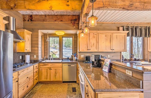 Maggie Valley House | Golf, Sauna, Creek: Spectacular Smoky Mtn-View Gem