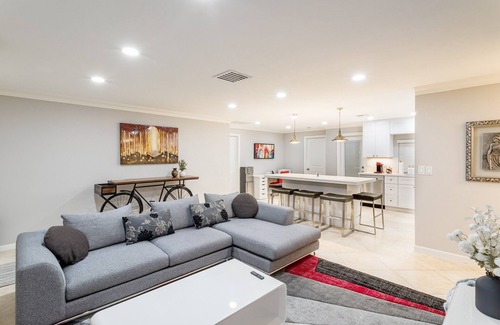 Boynton Beach House | Golfers Green Retreat with 35' Heated Pool & Tiki. Pet Friendly!