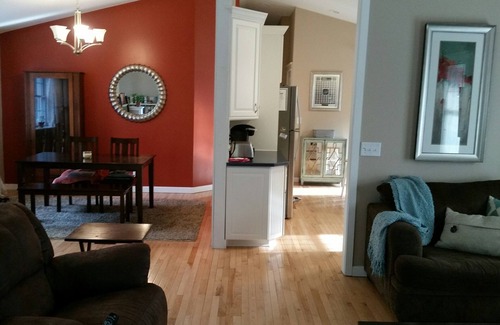 Warrensburg House | GORGEOUS AND MODERN describes this 6 bedroom home .