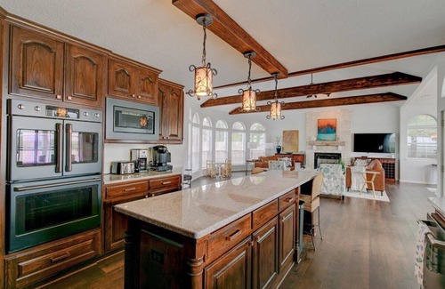 Granbury House | Gorgeous home with a view from every room with swim deck and boat dock