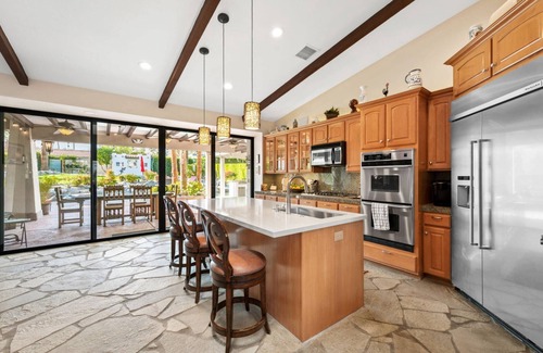 Magnesia Falls Cove House | Gorgeous Spanish Style Home in Rancho Mirage | Private Pool & Spa with Mountain Views