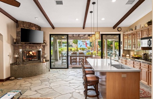 Magnesia Falls Cove House | Gorgeous Spanish Style Home in Rancho Mirage | Private Pool & Spa with Mountain Views