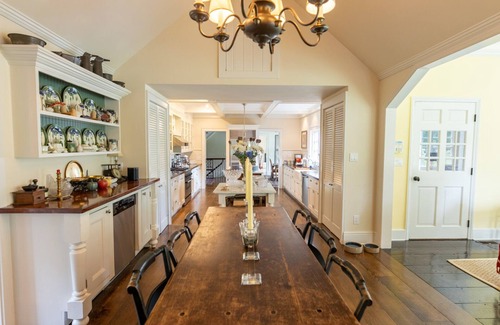 Sagaponack House | Gourmet Marble and Mahogany Chef's Kitchen, Gym, Media Room, Terraces,.