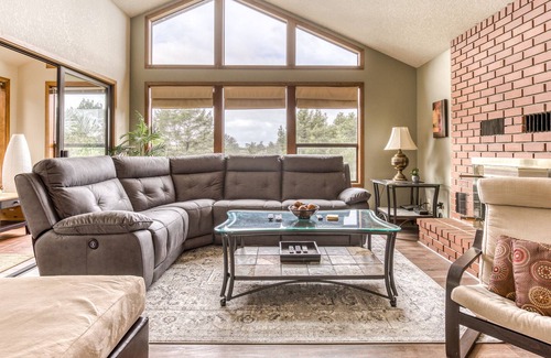 Surf Pines House | Grand Home Near the Beach w/ a Private Hot Tub, Free WiFi, & a Firepit