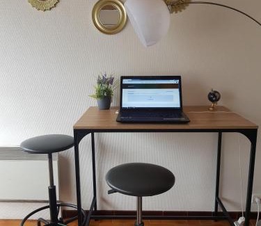 Marnaz Apartment | grand studio dans une résidence prive avec une cuisine et salle de bain séparé un parking gratuit et une magnifique vue sur les montagness