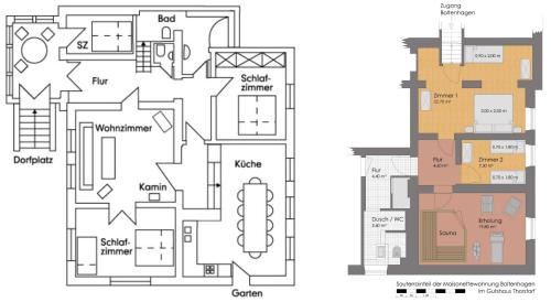 Thorstorf Apartment | Gutshaus Thorstorf FeWo Boltenhagen EG und Tiefpaterre