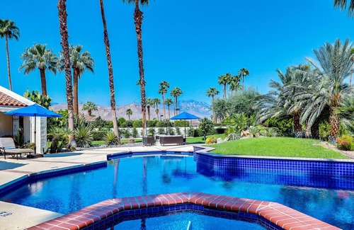 Rancho Mirage House | Hacienda Santa Rosa - A Private Luxury Tennis Court Estate with 2 pools! *28 Night Minimum*