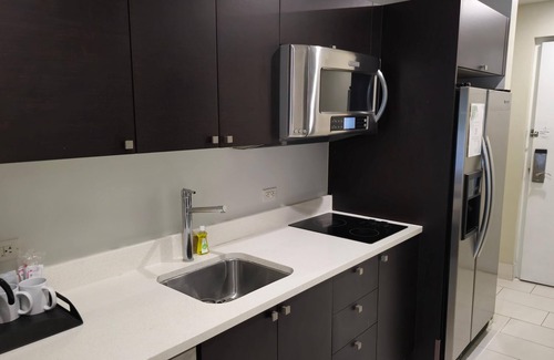 Ludlam Condo | Hardrock Stadium, Convenient King Studio, kitchen