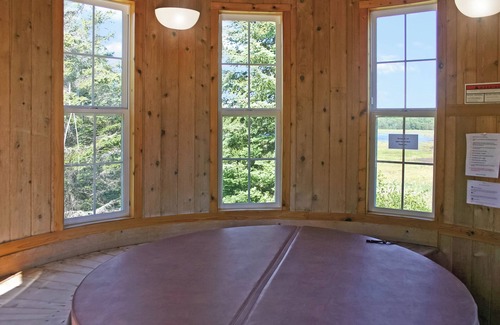 Sayner Cabin | Harlequin Haven at White Birch Lake | HotTub, AC, Lake Access & Dock, Dogs OK