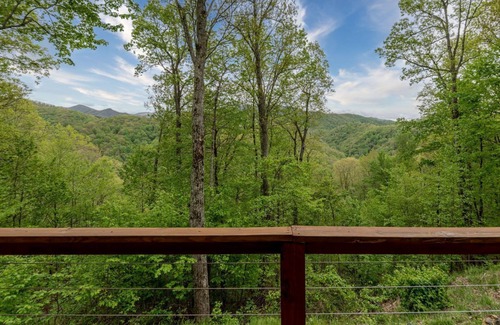 Topton Cabin | Hawk's Landing-Private Luxury Log Cabin Rental, Mountain Views, High Speed Internet, Hot Tub - 15 minutes from the NOC!