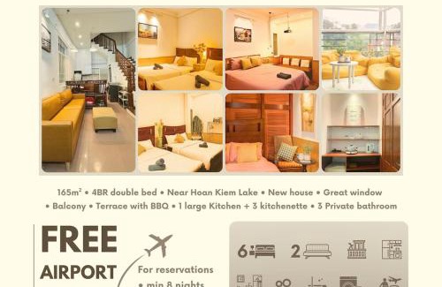 Hang Bai House | Heart Of Hoan Kiem RARE 4BR large cozy private house center max 14pax FREE laundry