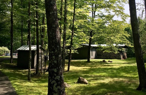 Woodstock House | Heart of Woodstock — Unique Arts-and-Crafts Home: Outdoor Room and Heated Pool!