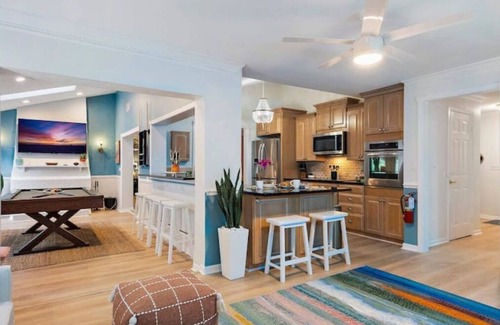 Clearwater House | Heated Pool Beach House Hot Tub, Fire Pit, Games
