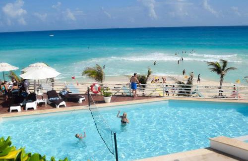 Zona Hotelera Apartment | Hermoso estudio frente al mar, balcon, gym 3504