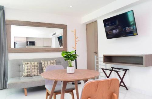 Zona Hotelera Apartment | Hermoso estudio frente al mar, balcon, gym 3504