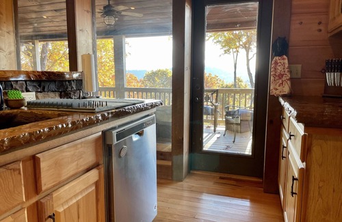 Cherry Log Cabin | Hestia - Luxury Cabin w/Long Range Views, Billiards, Hot Tub, Five Fireplaces