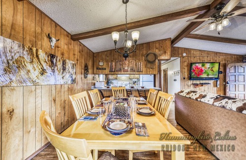 Ruidoso Cabin | Hidden Treasure: 'Secret Goldmine!' with hot tub. Pet friendly. Wi-Fi. Fireplace.
