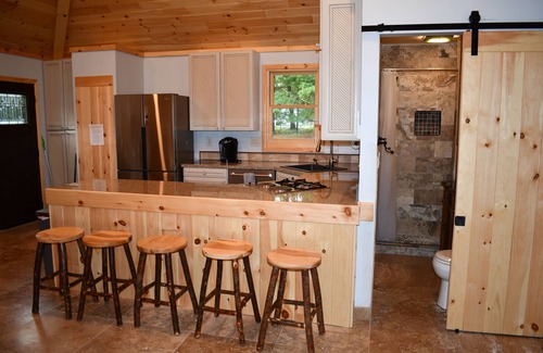 Higgins Lake House | Higgins Lake frontage Small Guest House With Shared Beach, Yard and Dock.