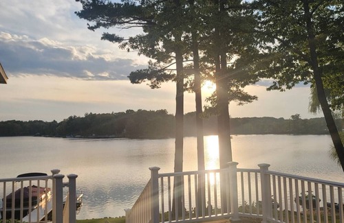 Krakow House | Highlights: Private beach just steps from your door Includes kayaks for exploring the lake Great fishing right off the shoreline or dock Bring your boat and enjoy full boating access Cozy indoor fireplace for cool evenings 4 sp