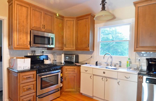 Monument Beach House | Historic Home across from Monument Beach, Central A/C