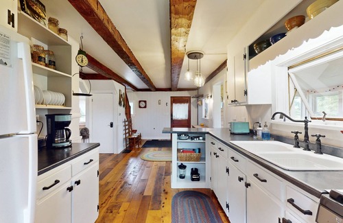 Waitsfield House | Historic home on 1 acre with snowmobile trails in backyard & mountain views