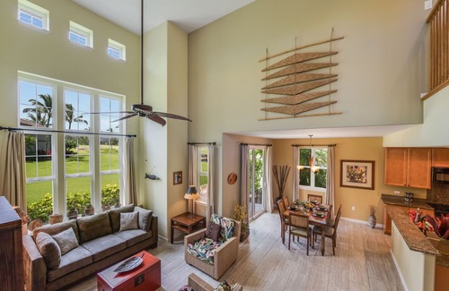 Waikoloa House | Holiday 4-nt sale! Colony Villas quiet redone end unit. Tropical views, 90 golf!