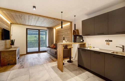 Campo Tures Apartment | Holiday Apartment "Archehof Hochzirm Lodge Anna" with Mountain View & Sauna
