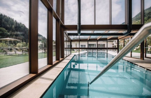 Saltusio Apartment | Holiday Apartment 'Camping Passeier Enzian' with Sauna, Mountain View, Garden & Wi-Fi