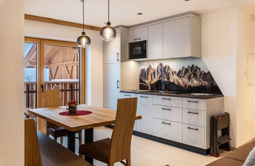 Funes Other | Holiday Apartment "Planerhof Apartment Lilie" with Mountain View, Shared Terrace and Wi-Fi
