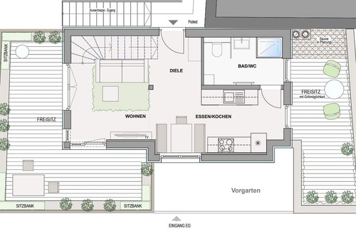 Sasbach am Kaiserstuhl Apartment | Holiday cottage with balcony, pool use and private sauna, 55sqm, 1 bedroom, max. 3 people