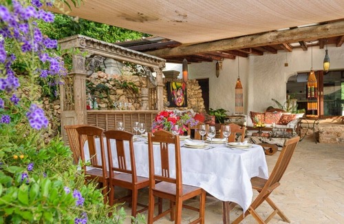 Sant Carles de Peralta Villa | Holiday Villa Sundoor Ibiza with Mountain View, Pool, Wi-Fi, Garden, Terrace & Balcony; Parking Available