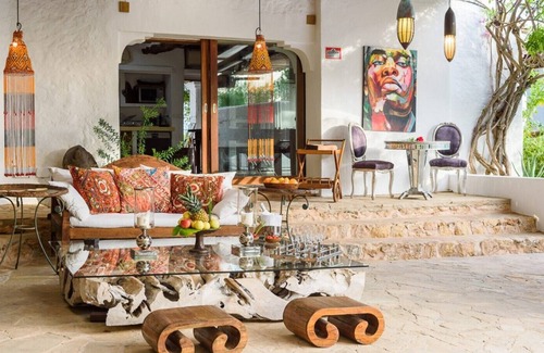 Sant Carles de Peralta Villa | Holiday Villa Sundoor Ibiza with Mountain View, Pool, Wi-Fi, Garden, Terrace & Balcony; Parking Available