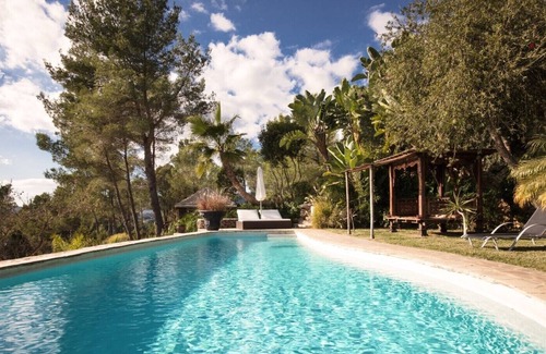 Sant Carles de Peralta Villa | Holiday Villa Sundoor Ibiza with Mountain View, Pool, Wi-Fi, Garden, Terrace & Balcony; Parking Available